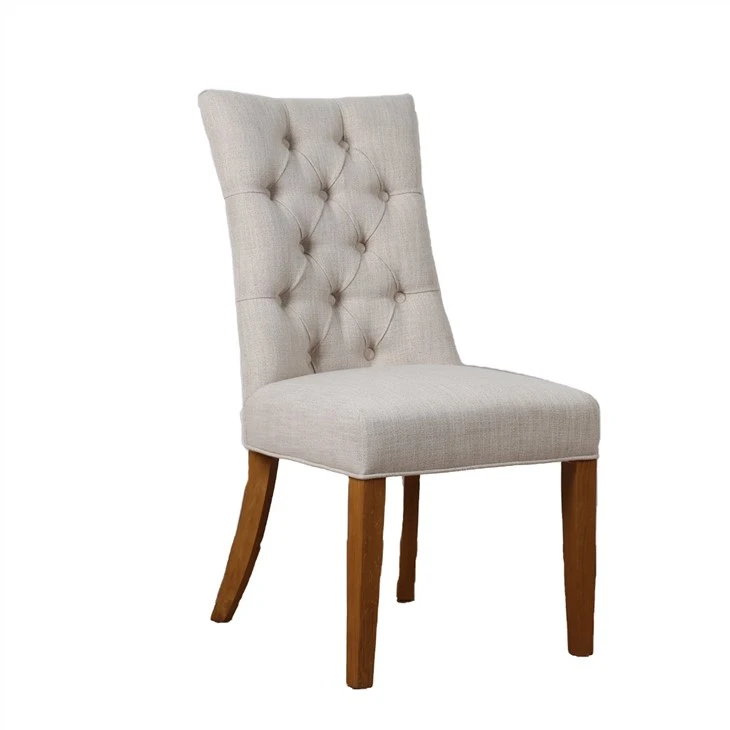 Comfortabele eetkamerstoel met stoffen bekleding