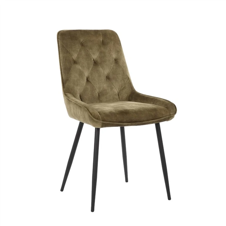 Moderne luxe eetkamerstoel met stoffen bekleding