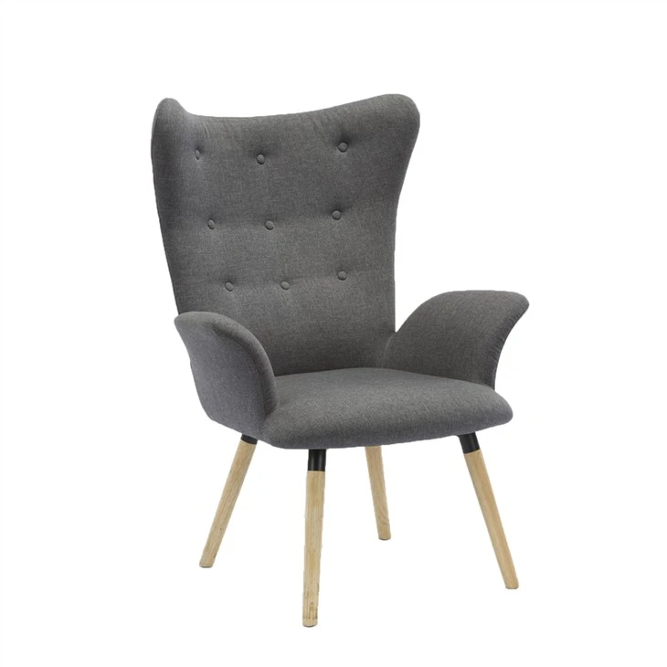 Nieuwe comfortabele fauteuil met beukenhouten poten