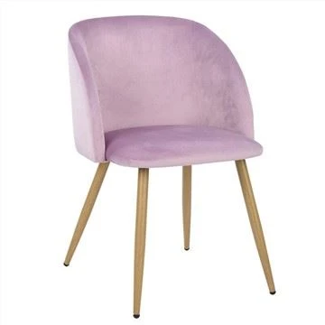 Roze moderne retro stoffen armleuning casual eetkamerstoel