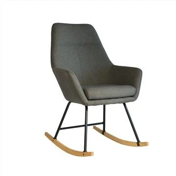 Stoffen schommelstoel Fauteuil Vrijetijdsstoel Metalen onderstel