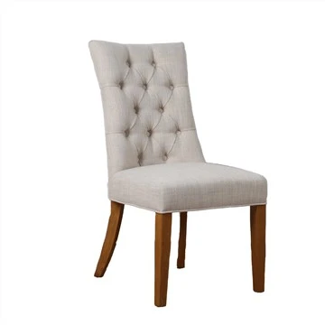 Comfortabele eetkamerstoel met stoffen bekleding