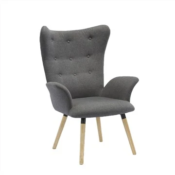 Nieuwe comfortabele fauteuil met beukenhouten poten