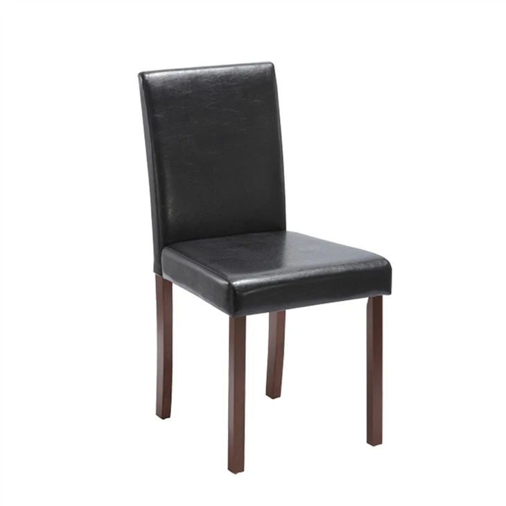 Pu eetkamerstoel met houten poten