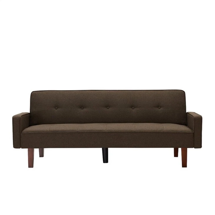 Met linnen gestoffeerde getufte futon-slaapbank