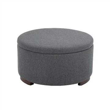 Comfort ronde Ottomaanse grijze stof