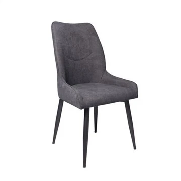 Eetkamerstoelen Gestoffeerde metalen eetkamerstoel