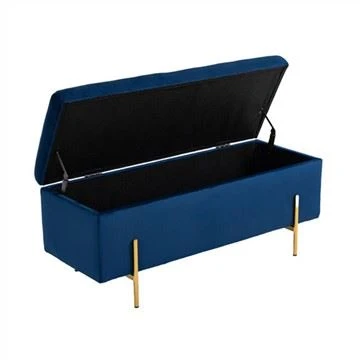 Opberg-Otman blauw fluwelen stoffen hoes