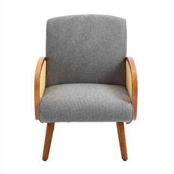 Stijlvolle rotan fauteuil met armleuning en accent