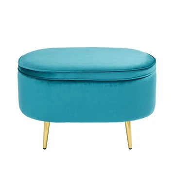 Opbergkruk Kaptafel Kruk Ottoman met metalen poot